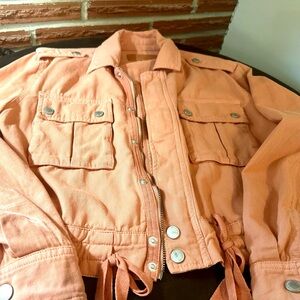 Blank NYC Utility Jacket in Peach